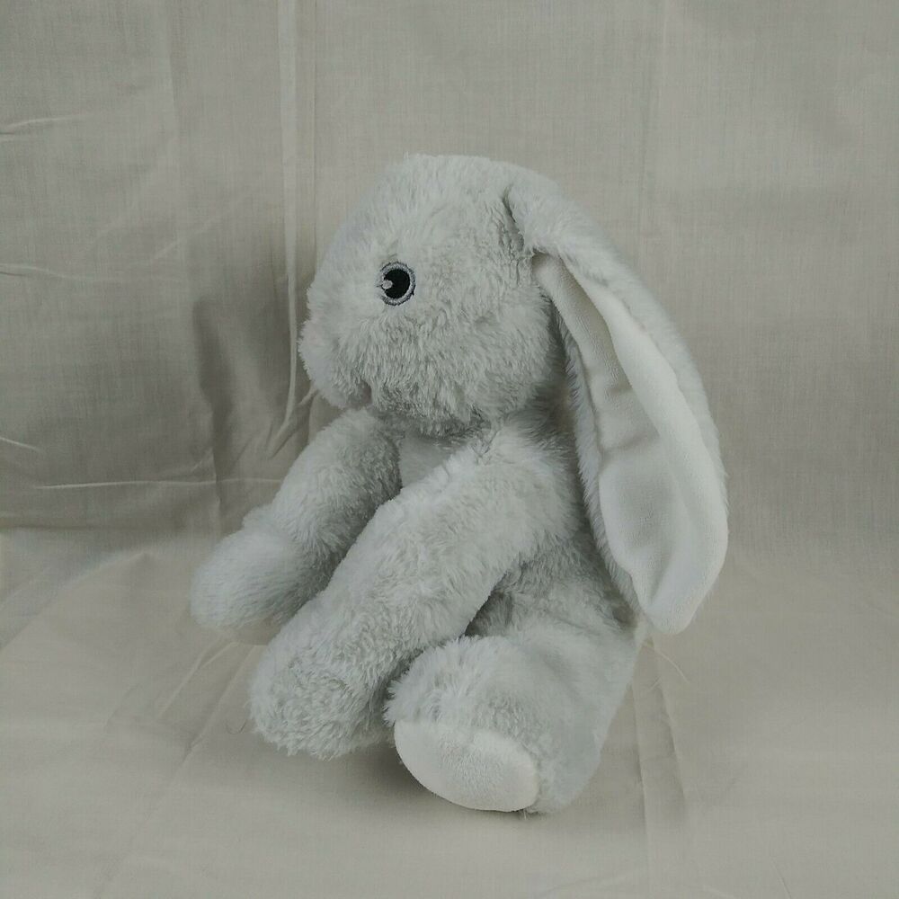 Kellytoy - Gray Fuzzy Bunny Rabbit - Plush - Rattle - Baby